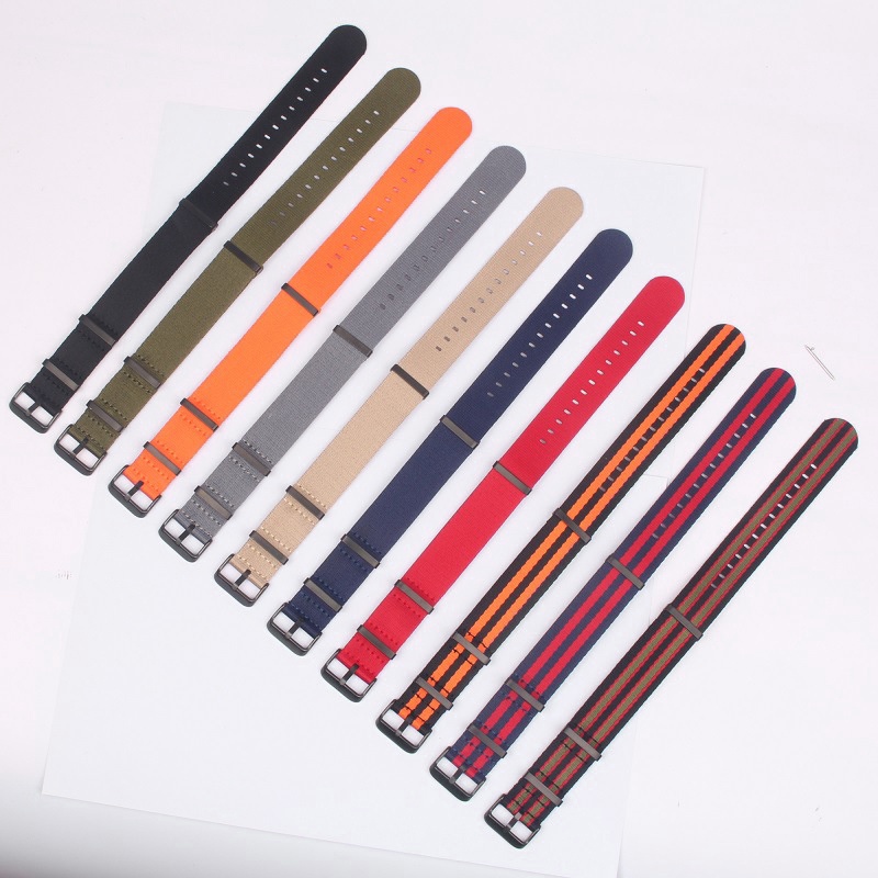 Dây Đeo Đồng Hồ Bằng Nylon Chất Lượng Cao 20mm 22mm One Piece Cho Nam Nữ