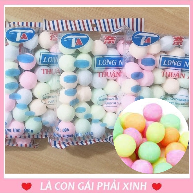 Long não Thuận An 100g, long não viên tròn nhiều màu khử mùi hôi, ẩm ...