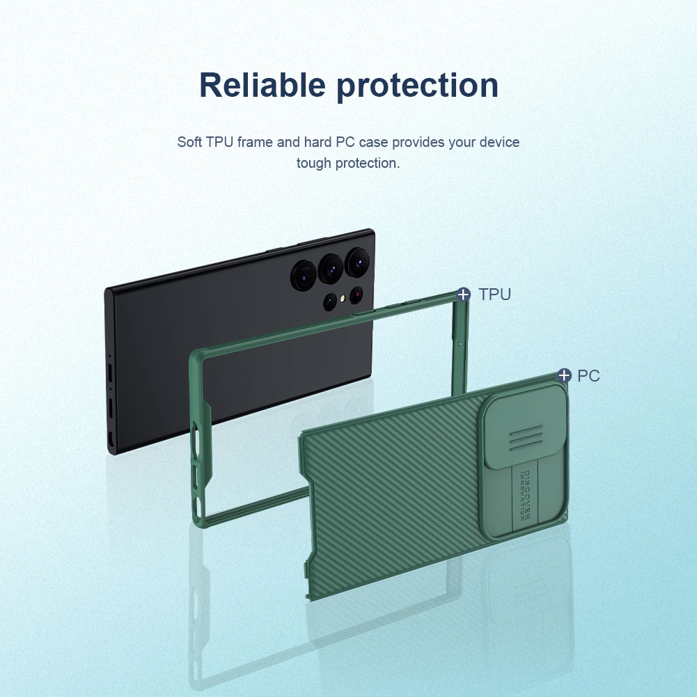 Nillkin Cho Samsung Galaxy S22 Ultra / Plus / S22 + / S23 Ultra Camshield Pro PC Bảo Vệ Ống Kính Máy Ảnh Trượt Trượt Chống Sốc Chống Rơi Ốp Lưng Cứng Vỏ Điện Thoại Vỏ Bảo Vệ
