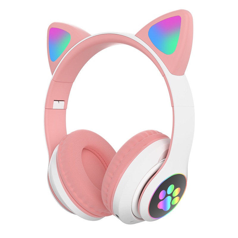 STN-28 Tai Nghe Mèo Bluetooth Chụp Tai STN28, Có Micro, Âm Thanh Siêu Bass. Headphone Con Mèo Chơi Game, Học Online