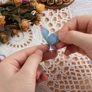 Bộ 40 Miếng Dán Chống Thấm Nước Hình Bướm Kiểu Vintage Dùng Trang Trí Sổ Tay