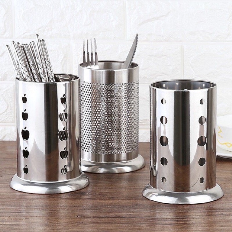 Hộp đựng đũa muỗng bằng INOX 304 🌳PHAMNGHIEP36🌳Trụ đựng đũa bằng Inox 304 Cao Cấp dành cho nhà bếp
