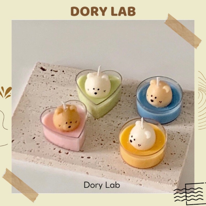 Nến Thơm Tealight Đầu Gấu Cute Nhiều Màu Sắc Dory Lab Shopee Việt Nam