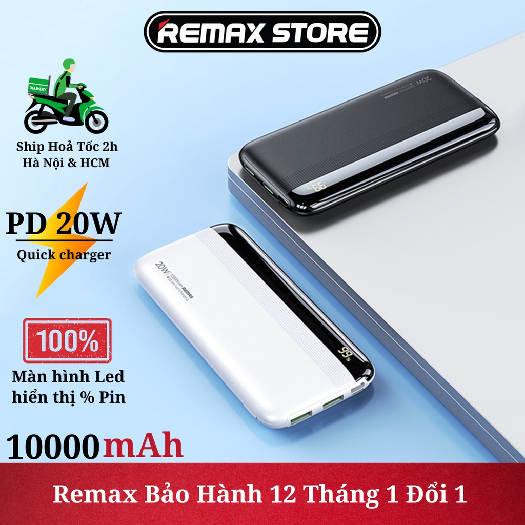 Pin Sạc Dự Phòng 10000mAh 22.5W Remax RPP-293 Hỗ Trợ Sạc Nhanh PD 20W ...