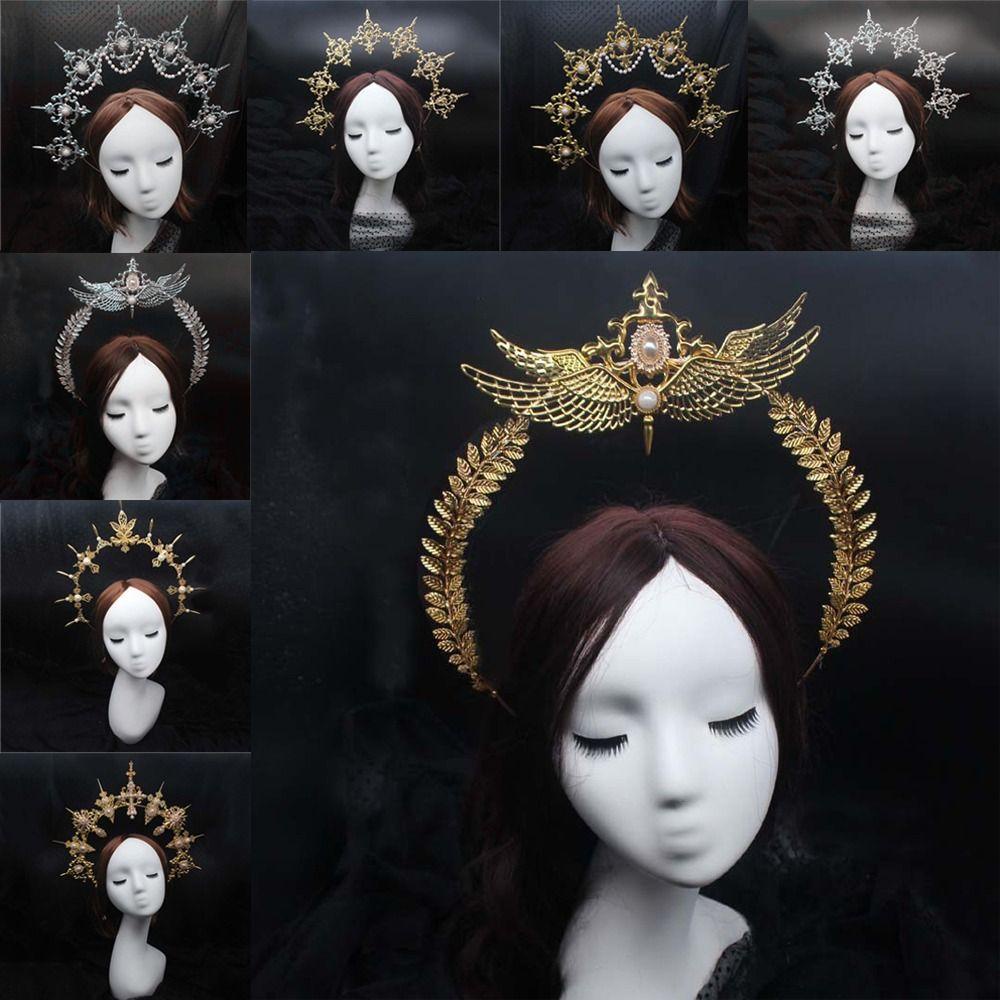 TRACEILLOIAN DIY Crown Chất Liệu Bộ Dụng Cụ Nữ Cô Gái Vàng Bạc Handmade Mũ Cưới
