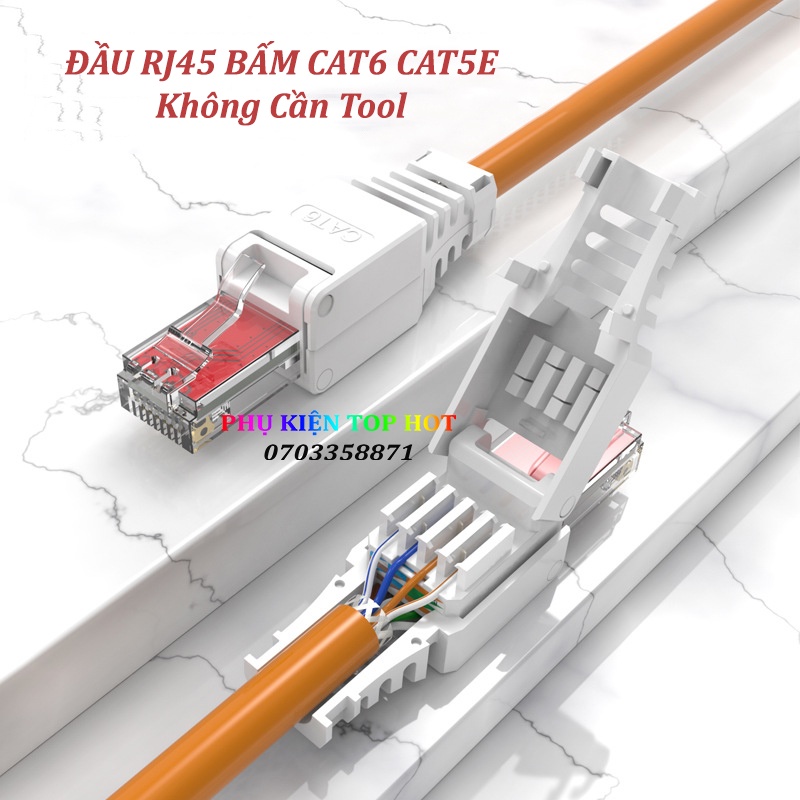 Đầu mạng RJ45 Cat6 Cat5e UTP STP không cần dụng cụ bấm | Shopee Việt Nam