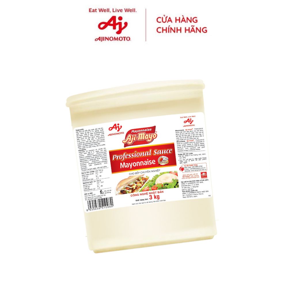 Ảnh Xốt Mayonnaise Aji-mayo Professional Sauce 3kg/thùng 1