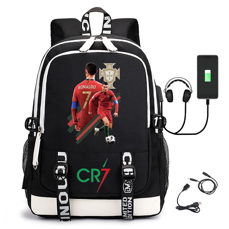 YT2 Cristiano Ronaldo Ba Lô Dành Cho Nam Học Sinh Trường Công Suất Lớn In Thời Trang Cá Tính Túi Đa Năng TY