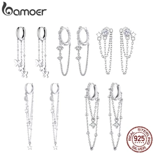 Bamoer 1 Cặp Bông Tai Bạc sterling 925 Kiểu Cổ Điển Nhiều Kiểu Dáng Thời Trang Dành Cho Nữ