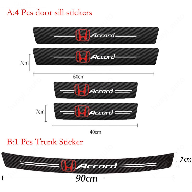 HONDA Miếng Dán Chống Trầy Chống Thấm Nước Cho Accord Br-v Cr-v Mugen Power Mobilio Hr-v Fit Brio Jazz Civic City