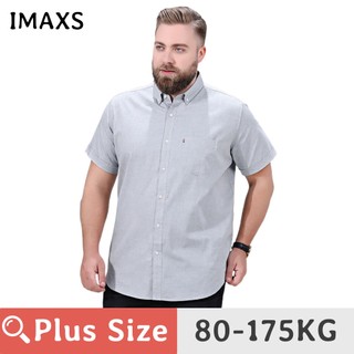 Áo Sơ Mi Cotton Tay Ngắn Màu Sắc Đơn Giản Thanh Lịch Có Size Lớn 80-175KG Cho Nam Giới