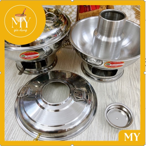 Nồi Lẩu Cù Lao - Nồi Lẩu Lẩu Than tiện dụng Inox Tân Tiến Đạt Cao Cấpo
