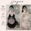 HT42 Bộ ngủ sexy ren xè v1 xuyên thấu mềm mại,đồ ngủ croptop gợi cảm quyến rũ HT42