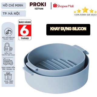 Khay silicone Proki dung tích 3.5L (210X185X70MM) dành cho nồi chiên không dầu và lò vi sóng dùng để nấu ăn