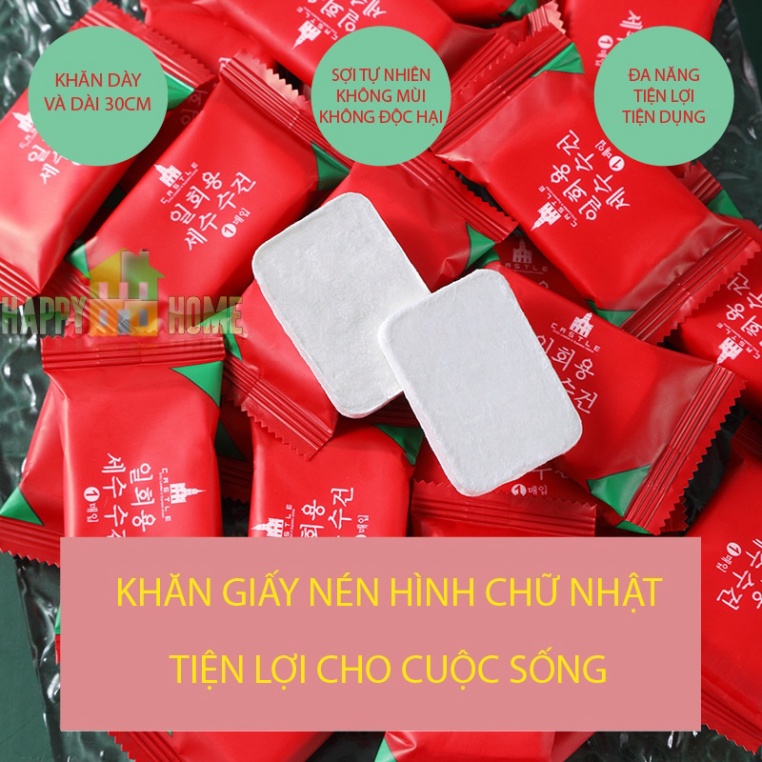 Bịch 20 viên khăn nén hình kẹo mềm mịn, an toàn cho da nhỏ gọn tiện lợi mang đi du lịch