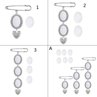 YXA Cưới Boutonniere Ảnh Charm Pin Trâm Khung Cho Mẹ Chú Dâu