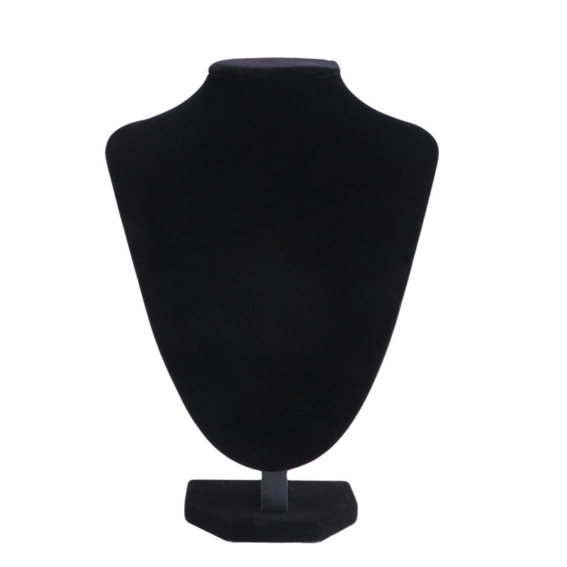 Dassbsug Nhung 3D Vòng Cổ Trang Sức Trưng Bày Đế Bán Thân - Tự Do Mặt Dây Chuyền Dây Chuyền Choker Khóa Giá Đỡ Lưu Trữ Organi