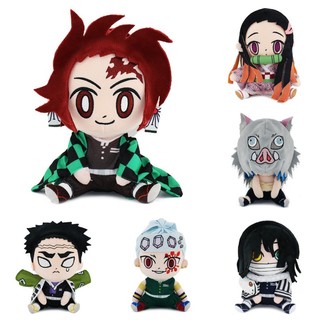 17cm Nhồi Bông Sang Trọng Động Vật Xmas Nezuko Tanjiro Giyuu Inosuke Zenitsu Demon Slayer