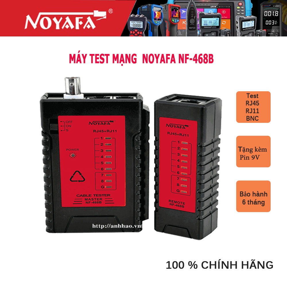 Máy test mạng 3 chức năng Noyafa NF-468B chính hãng (test RJ45, RJ11 ...