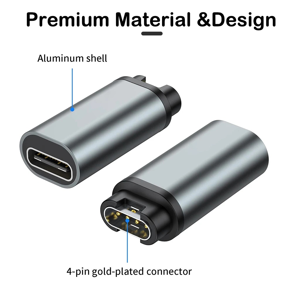 Đầu Chuyển Đổi Micro USB / Type-C / IOS Cho Đồng Hồ Thông Minh Garmin Fenix / Venu / Vivoactive / Garmin