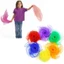 ZENZON Juggling Khăn Thiết Thực Cho Trẻ Em Múa Khăn 6 Màu Trò Chơi Ngoài Trời Đồ Chơi Cảm Giác Khiêu Vũ Gạc