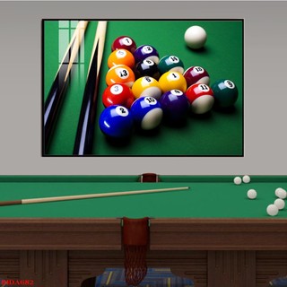 Tranh Trang Trí Quán BIDA Billiard (60x90cm) - Tranh Treo Tường Laminate Tráng Gương