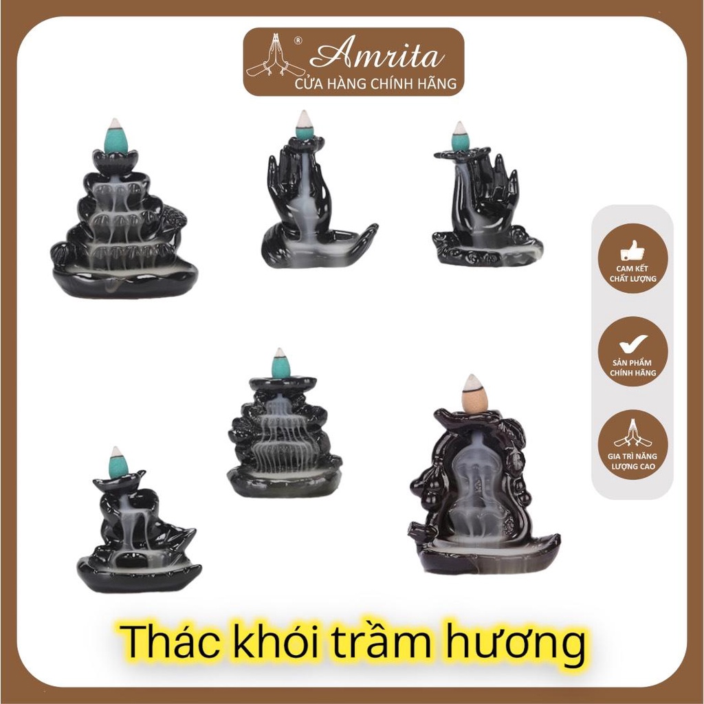 ( Giá Sỉ )Lư Hương Chảy Ngược - Thác Khói Trầm Hương - Thác Khói Trầm Hương Phong Thủy - Thác Khói Trầm Hương - Amrita