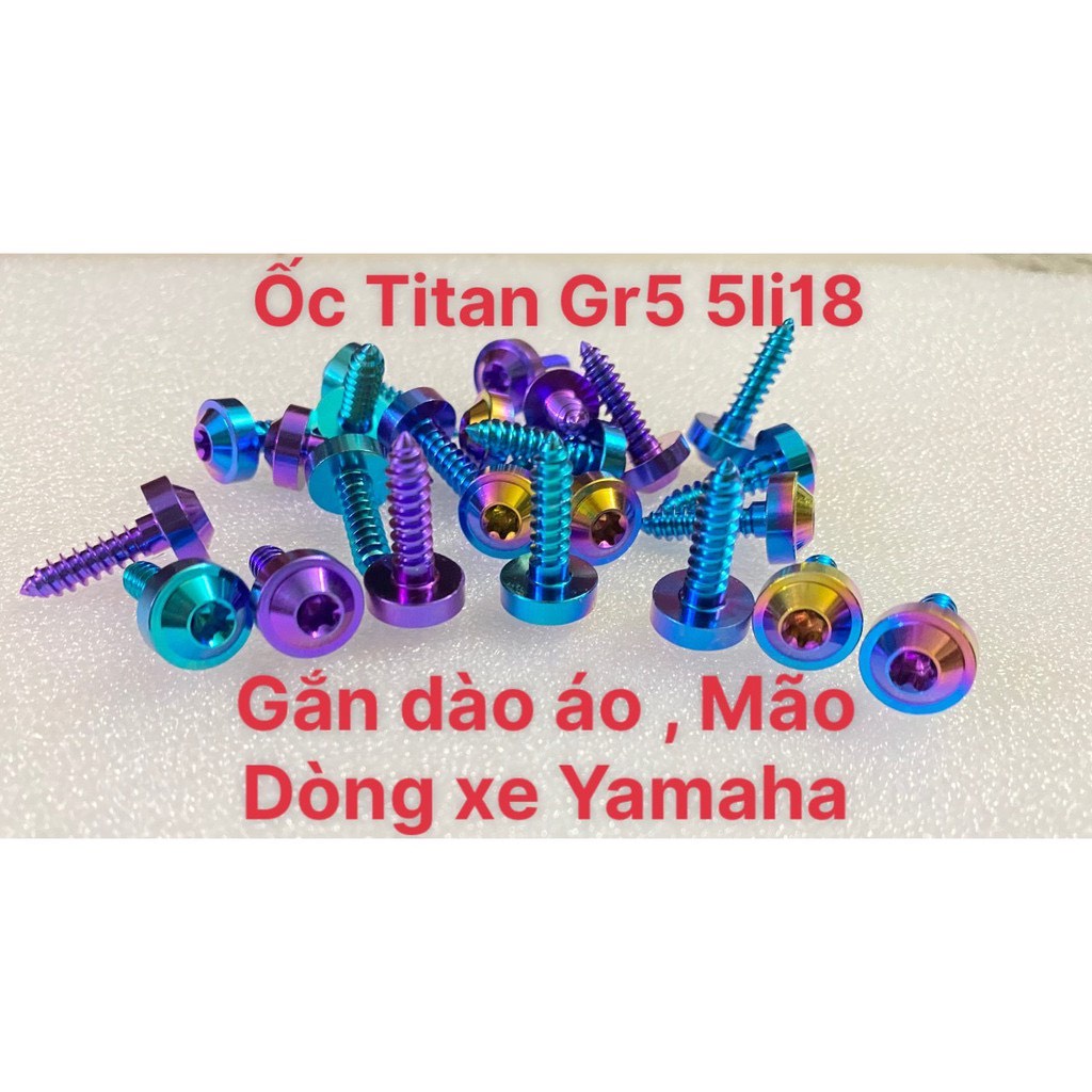 Ốc Titan Gr5 5li18 và ỐC Proti Gai Xoắn bắt dàn yếm xe Máy Yamaha và ...