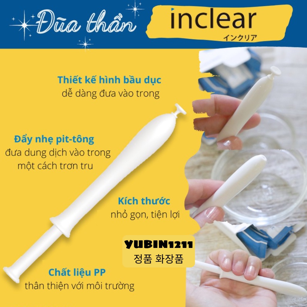 sản phẩm - Đũa Thần Inclear Gel Inner Gel Dung Dịch Vệ Sinh Phụ Nữ (Lẻ 1 Cây)