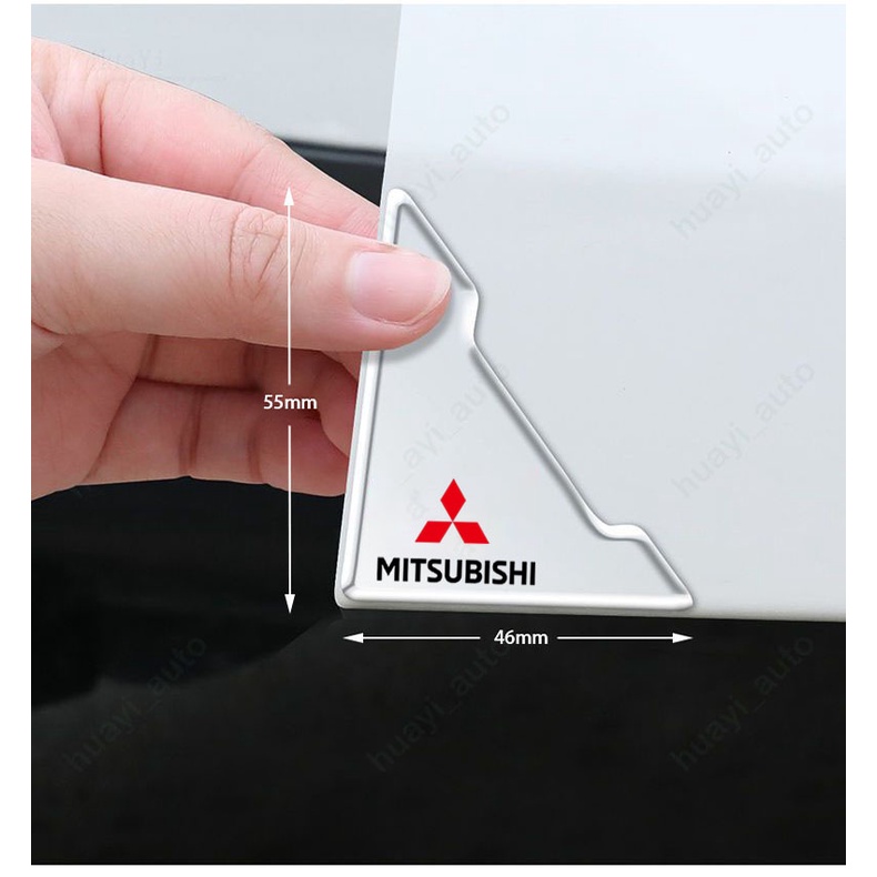 Set 2 / 4 Miếng Dán Góc Cửa Xe Hơi mitsubishi Màu Đen Chống Va Chạm / Trầy Xước Cho Attrage Mirage G4 Triton Xpander Pajero Lancer