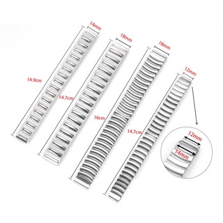 Dây Đồng Hồ Thay Thế Bằng Thép Không Gỉ Trơn Màu Kích Thước 12mm 14mm 18mm