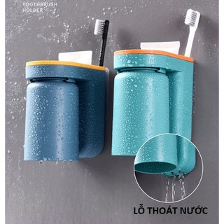 Kệ Nhà Tắm  Giá Đựng Cốc Và Bàn Chải Đánh Răng kèm 1 ly -  Khay kệ gài