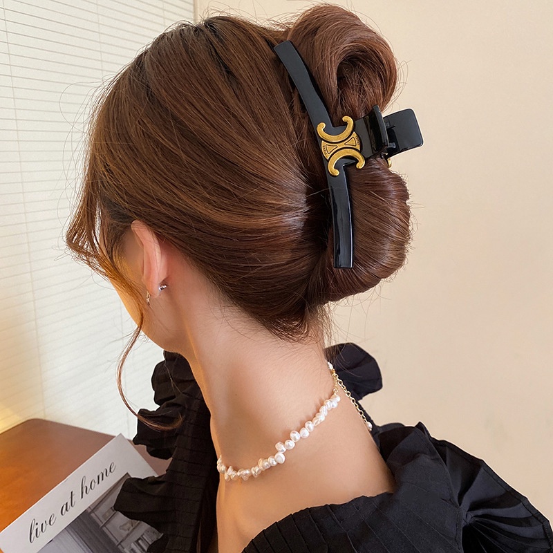 Kẹp Tóc Hình Cá Mập Chữ C Đơn Giản Phong Cách Hàn Quốc Cho Nữ