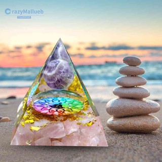 Máy Phát Điện Kim Tự Tháp Thạch Anh Tím Peridot Hỗ Trợ Chữa Bệnh Bằng Năng Lượng Orgonite