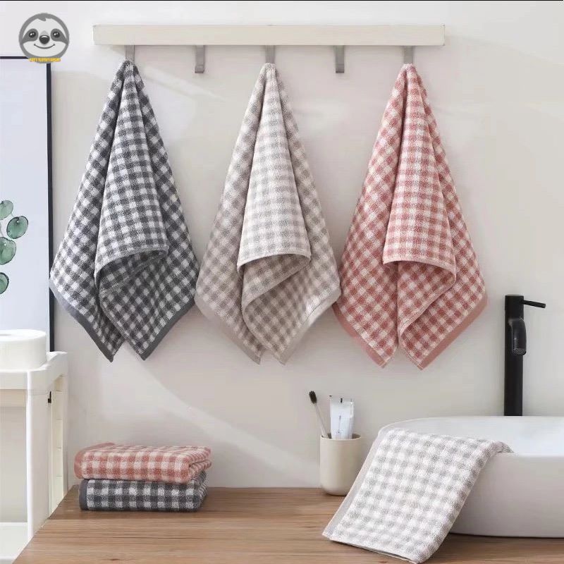 Phong Cách Nhật Bản muji Phong Cách / Khăn Bông Kẻ Sọc / Khăn Kẻ Sọc Dày / Khăn Mặt Mềm Mại Thấm Hút Nước Cho Gia Đình / Phòng