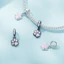 Charm bạc 925 BAMOER hình dấu chân chó mèo dùng làm trang sức DIY SCC2476-A