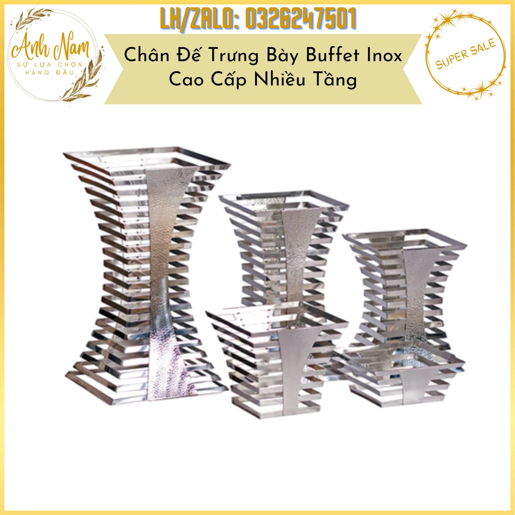 Chân Đế Trang Trí Buffet Hình Trụ Vuông Inox Cao Cấp Nhiều Kích Thước ...