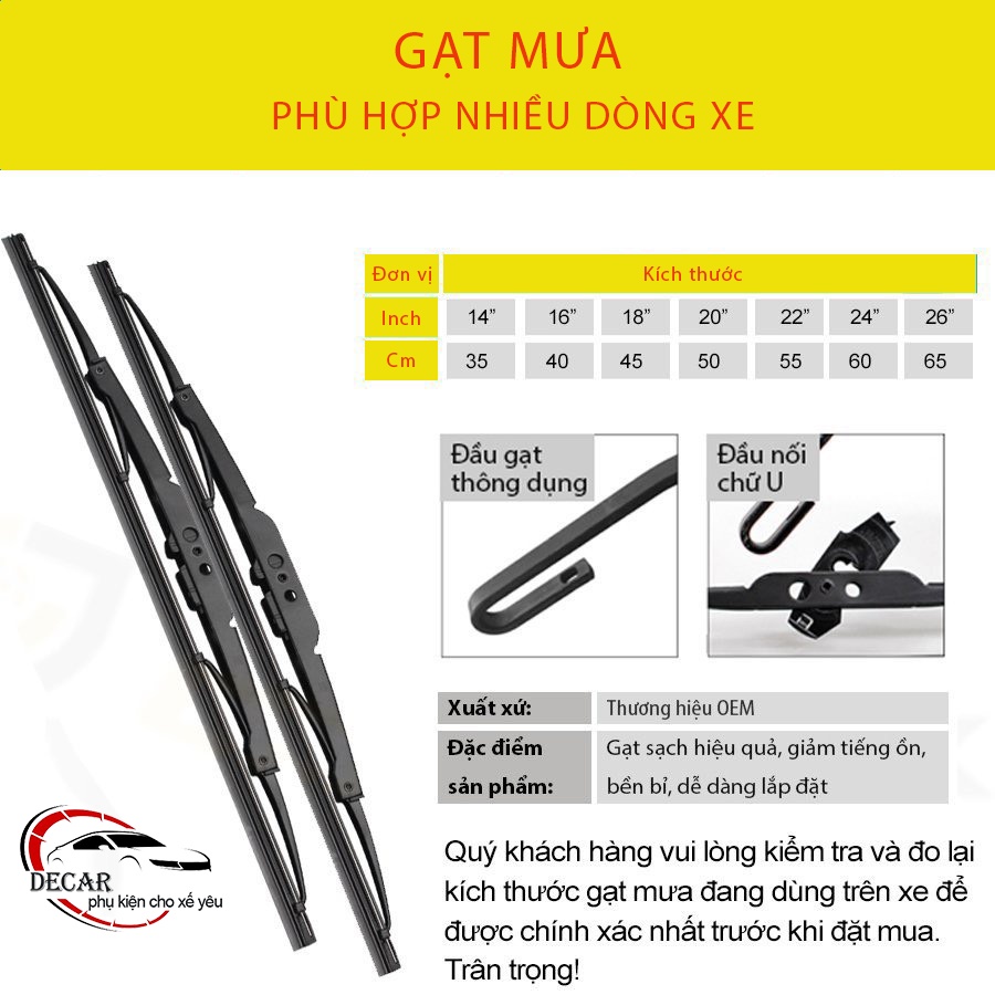 [HYUNDAI GETZ] Cần gạt mưa khung xương, chổi gạt mưa xe Hyundai Getz , gạt kính xe oto, thanh gạt nước mưa