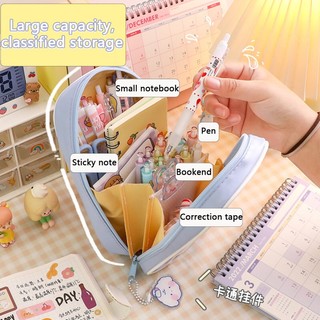 Túi Đựng Bút Trong Suốt Chống Nước Sức Chứa Lớn Dễ Thương Cho Học Sinh