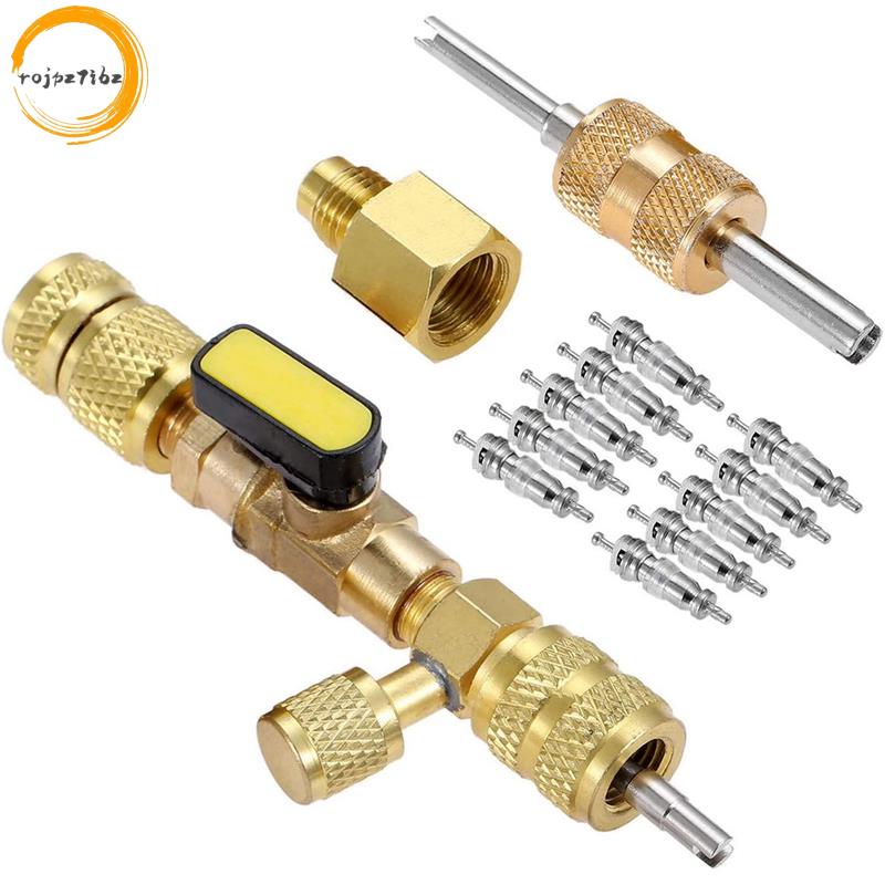 Công cụ cài đặt loại bỏ lõi van R410A R22 với cổng SAE 1 / 4 & 5 / 16 kích thước kép cho hệ thống HVAC R404A R407C R134A R12 R32