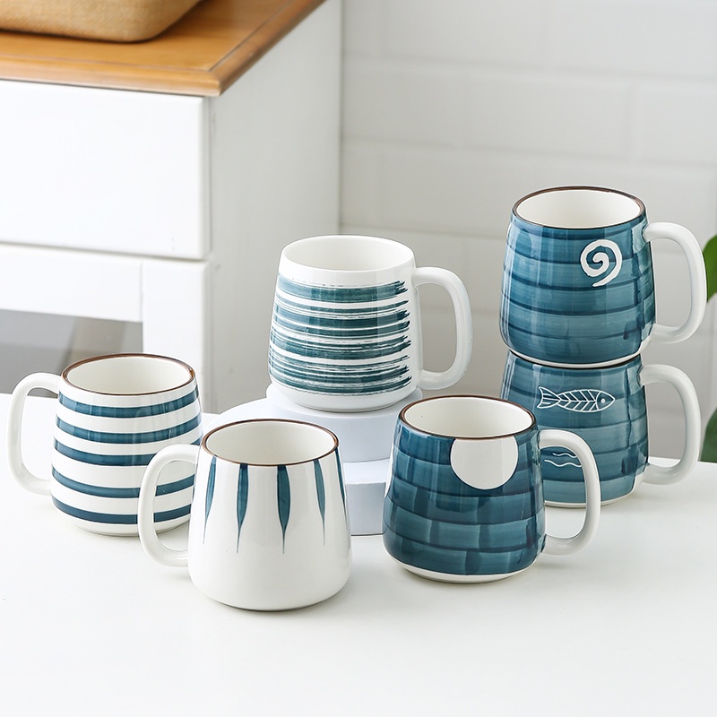 Ly cốc trà cafe bằng sứ [SIZE LỚN - 450ml] ceramic phong cách Nhật, Ly ...