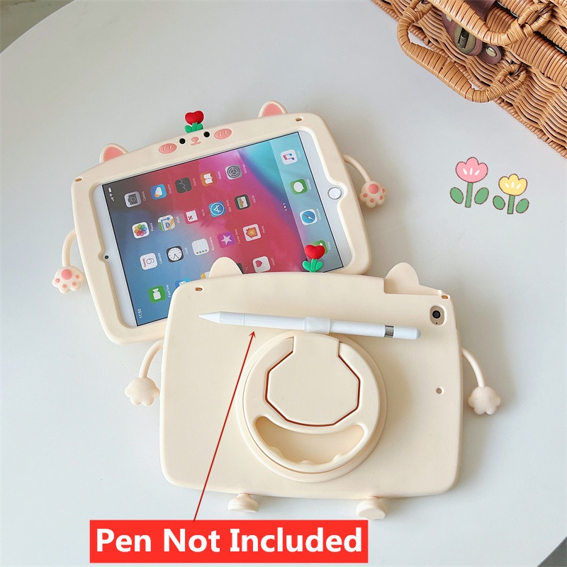 Ốp Máy Tính Bảng Cao Su Mềm Chống Sốc Có Giá Đỡ Xoay Cho Samsung Tab A7 Lite 8.7inch 2021 T220 T225 A8 10.5inch 2022 X200 X205 2021