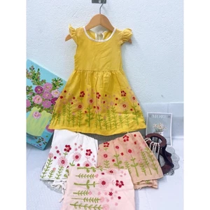 Váy mùa hè cho bé gái mẫu thêu hoa cao cấp phong cách hàn quốc 10-16kg, váy cho bé gái mặc đi chơi, đi học