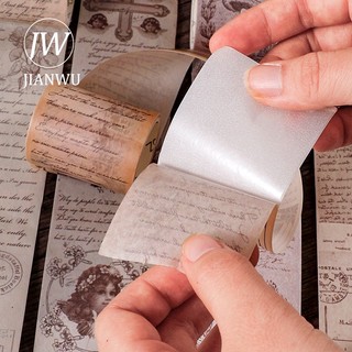 Jianwu 5cm * 3m / Cuộn Châu Âu Và Mỹ Retro Series Báo Ghi Chú Washi Băng Giấy Sáng Tạo DIY Cắt Dán Trang Trí Văn Phòng Phẩm