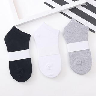 Vớ Cổ Thấp Màu Trắng Đen Xám Thời Trang Cho Nam