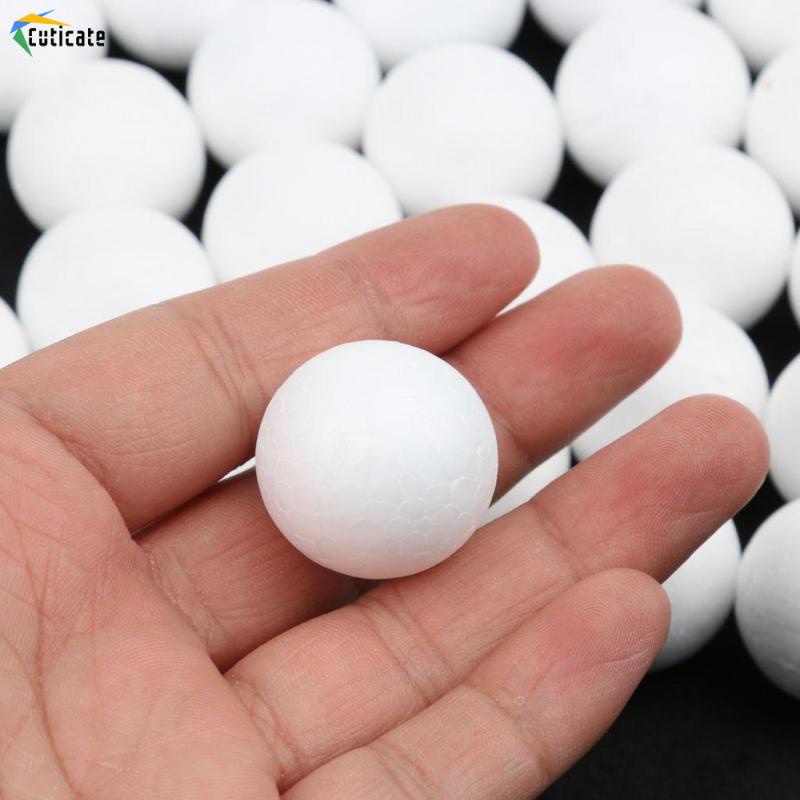 100 Trắng Mô Hình Polystyrene Foam Ball Trang Trí Giáng Sinh Trẻ Em Thủ Công