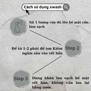 [CHÍNH HÃNG] Chai chai xịt vệ sinh, ghế da ô tô  Xwash - hổ trợ diệt khuẩn khử mùi ở xe ô tô (500ml)