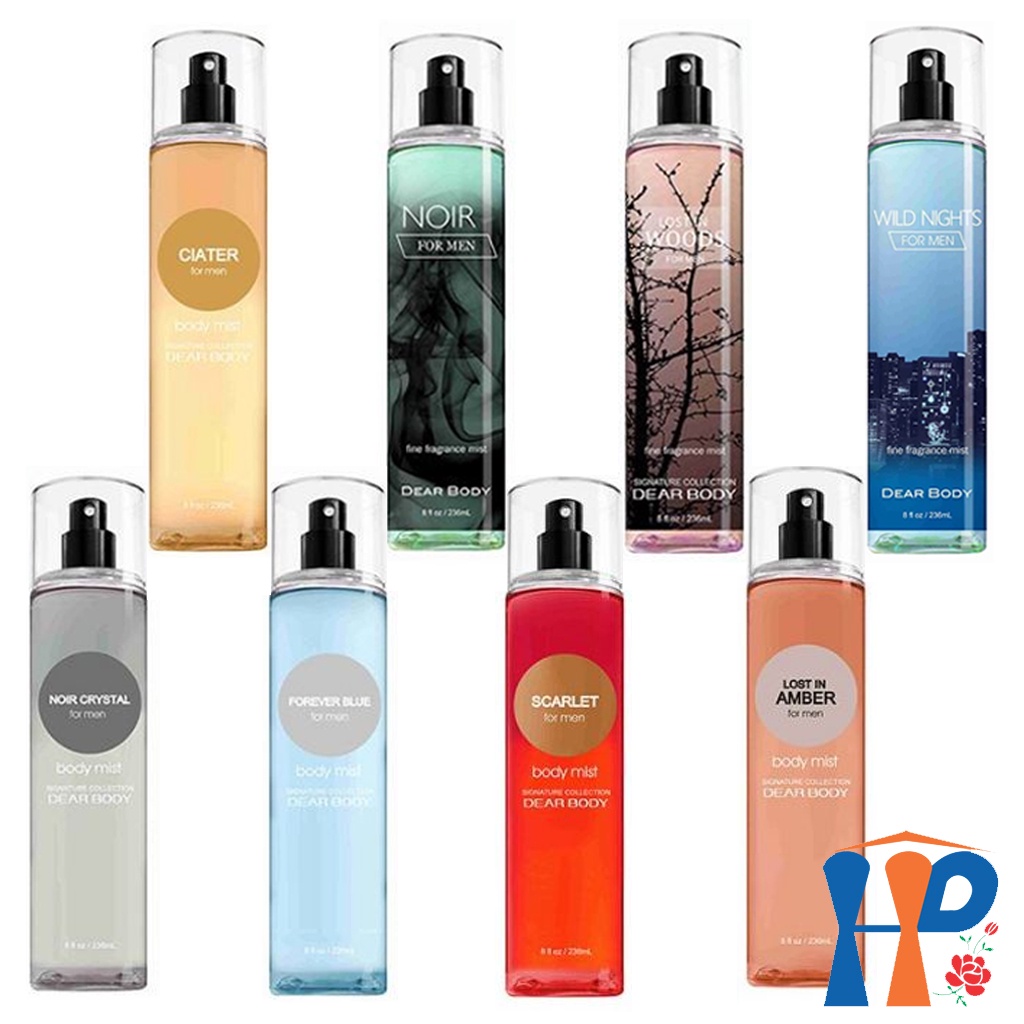 Xịt Thơm Toàn Thân Nam Dear Body For Men Fine Fragrance Body Mist