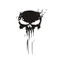 DELMER Punisher Đầu Lâu Miếng Dán Thời Trang Xe Máu Vinyl Miếng Dán Đen 22 * 15cm Thú Vị Xe Máy Trang Trí Xe Đầu Lâu Decal