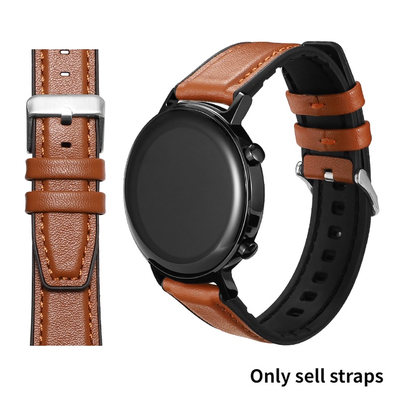 Dây Đeo Thay Thế Bằng Da Thật 18mm 20mm 22mm Cho Đồng Hồ Thông Minh Amazfit / Samsung